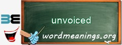 WordMeaning blackboard for unvoiced